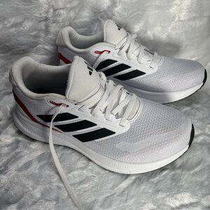 ***Adidas***   Mens Runfalcon 5 in Cloud White/Core Black/Better Scarlet Size 7